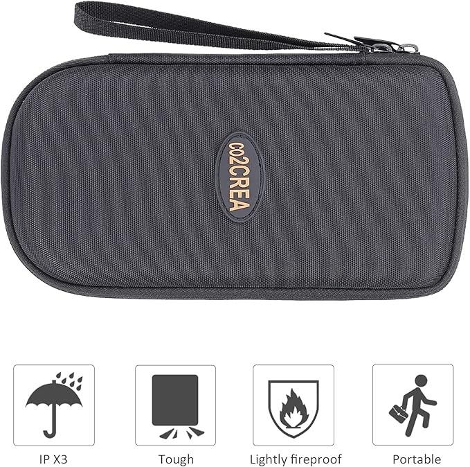 co2CREA Carrying Case for Texas Instruments TI-84 Plus CE Python Enhanced/TI-84/TI-Nspire CX II CAS/TI-Nspire CX II/TI-83 Plus/TI-89 Titanium/TI-85/TI-86 Color Graphing Calculator, Black Case + Logo