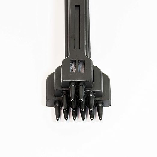 6mm 2/4/6 Claw Tooth Leather Stitching Chisels Round Hole Punching Tool Set for DIY Leather Craft