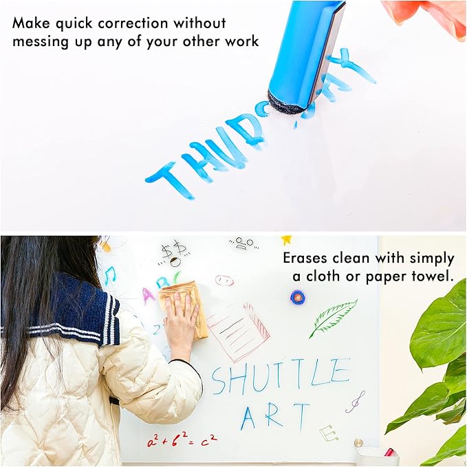 Shuttle Art Dry Erase Markers, 20 Pack 17 Colors Whiteboard Markers,Bundled with 3 Extra Black,Fine Tip Dry Erase Markers for Kids,Perfect for Writing on Dry-Erase Surfaces,School Office Supplies