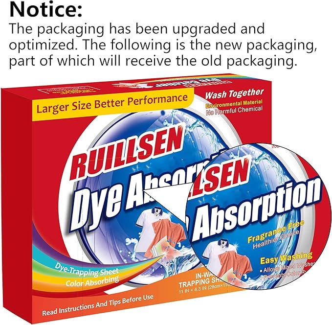 Laundry Dye Absorption 24 Count Sheets,Home Household Supply Dye Trapping Color Grabber Collector Keeper Stain Remover Sheets Combine Dye Absorption In Wash Machine for Homecoming Dress