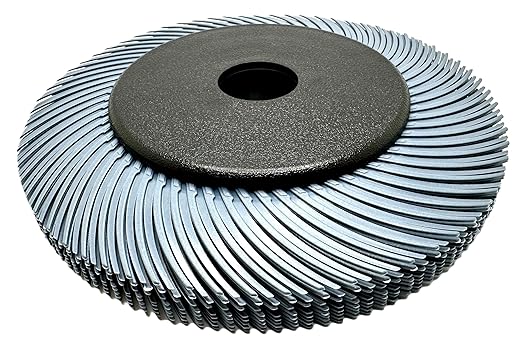 Radial Bristle Brush, 6 in x 1/2 in x 1 in 400 Grit (Blue) with Adapter, Type C Curved Bristle (Pack of 1)