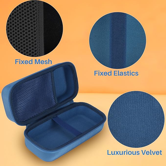 Storage Case Compatible with DYMO LetraTag 100H / 100H Plus Handheld Label Maker (Blue Case)