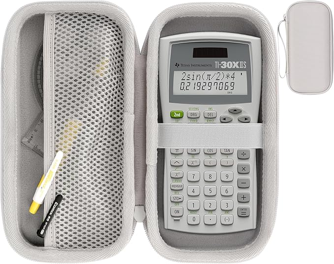 Hard Case Replacement for Texas Instruments TI-30XIIS TI-30XS TI-30Xa TI-36X Pro Scientific Calculator Case Only (Off White Case)