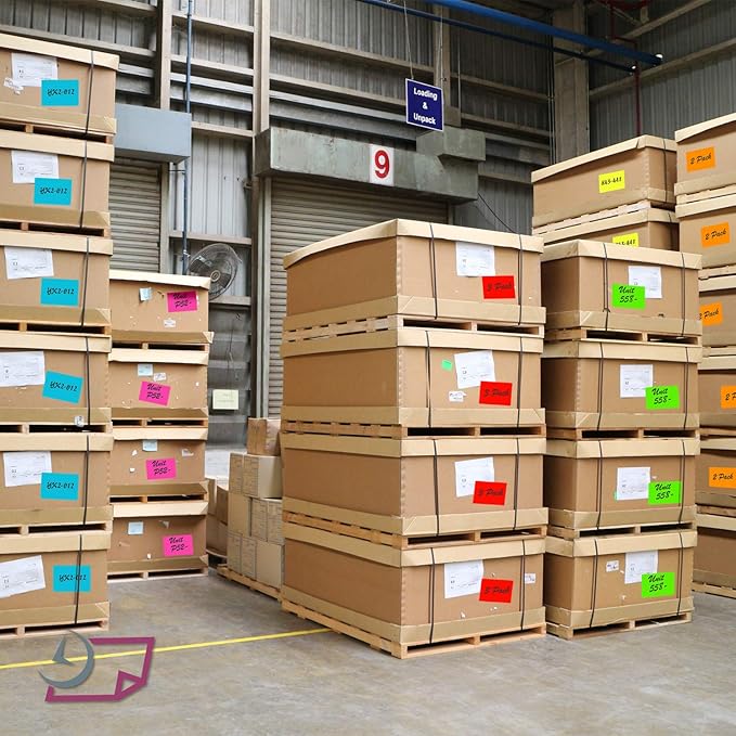 NextDayLabels - 8-1/2 x 11 Neon Color High Light Fluorescent Labels for Laser & Inkjet Printer (Orange Fluorescent, 4" x 3-1/3" - 6 Per Page | 150 Labels)