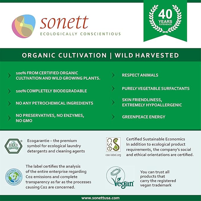 Sonett Organic Toilet Cleaner Mint-Myrtle,(25fl Oz/ 750ml) Effectively removes dirt, urine and hard water deposits.Pure essential oils from certified organic cultivation.