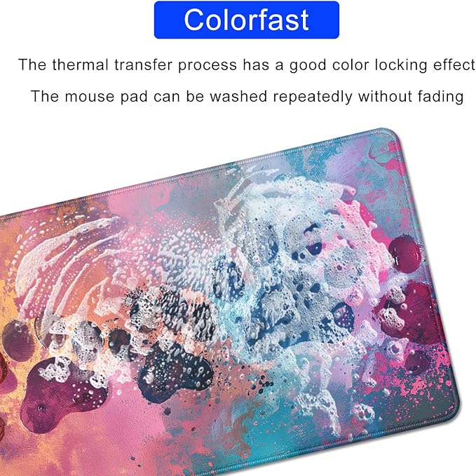 Cute Dog Paw Print Mouse Pad Desk Mat,Large Mouse Pads Desk Pad,Full Size Mouse Pad Gaming Mousepad Mouse Mat with Stitched Edge - Non-Slip Rubber Base for Office Computer Keyboard Laptop