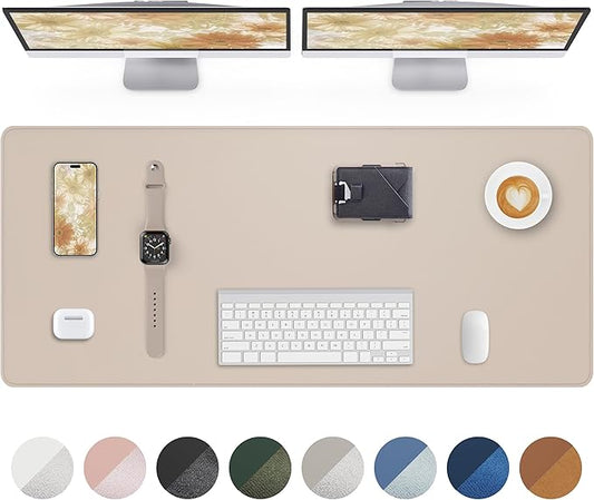 Extra Large Desk Mat - 63"x 17" Non-Slip Desk Pad for Office and Home - Ideal for Large Mouse Pad and Desk Mats on Top of Desks(Beige)