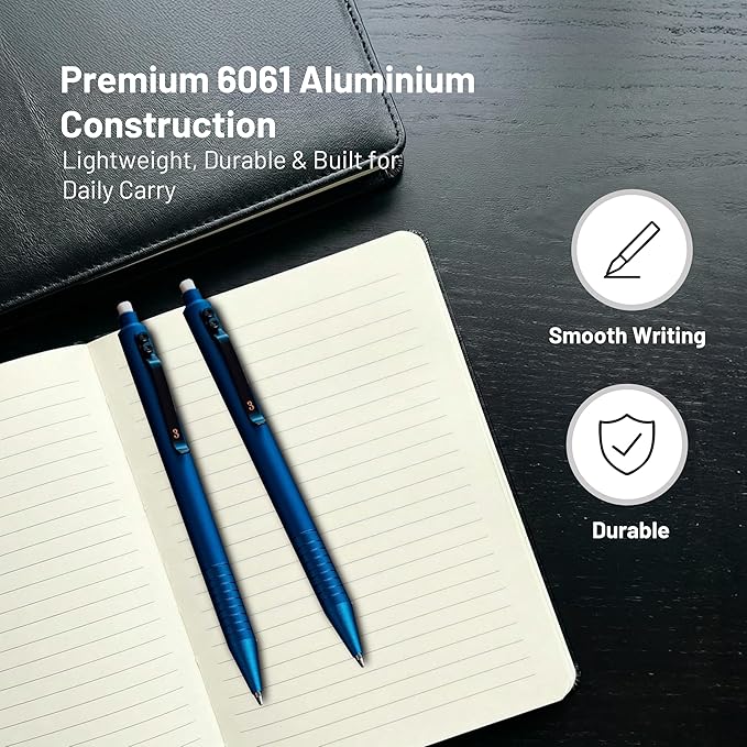 Everyman Aegean Grafton Mechanical Aluminum Pencil, Premium 0.5mm Lead Writing, Drawing & Sketching, ideal for Professionals, Students and Architects & EDC Pencil