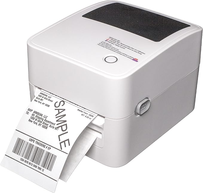 Arkscan 2054K-AP Auto Peel Shipping Label Printer, Separate Label from Backsheet Automatically, Print on Windows Mac Chromebook via USB, Print Wireless for BT on Windows ONLY, UPS USPS FedEx