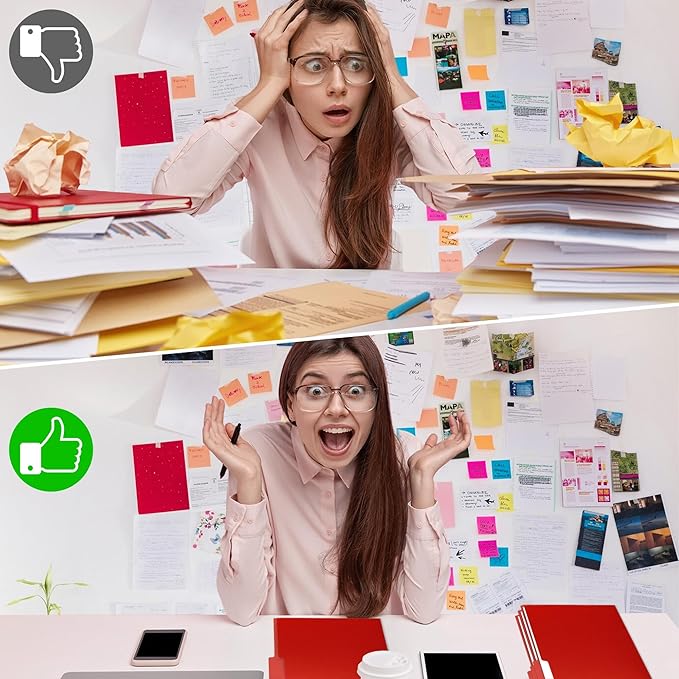 Two-Tone File Folder 8.5 x 11 Inch,36 Pack Red File Folders,1/3 Cut Tabs File Folder Letter Size,Colored File Folders,Manila File Folders for Office,School and Home,Organization