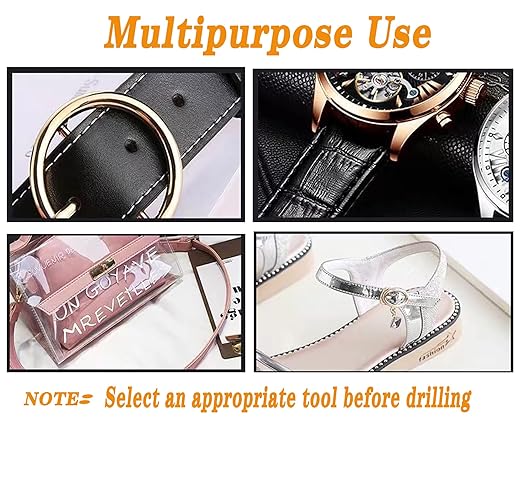 12PCS Leather Hole Punch Leather Punch Tool Heavy Duty Round Hollow Punch for Leather Belt Watch Band Gasket.