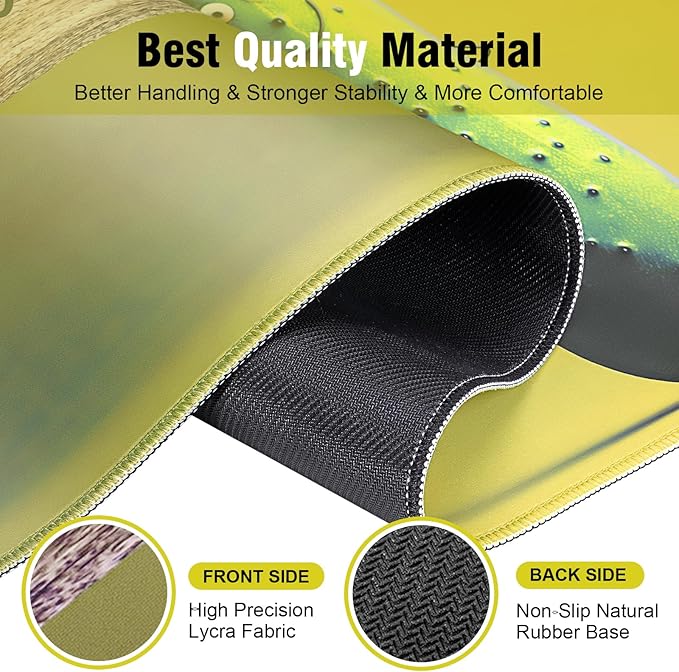 Cute Pattern & Funny Text Mouse Pad, 35.4x15.7in Extra Large Mousepad, Waterproof & Soft Comfort Surface Full Desk Mouse Pad Keyboard Mat, Multi-Functional Desk Mat for Office Home Gaming