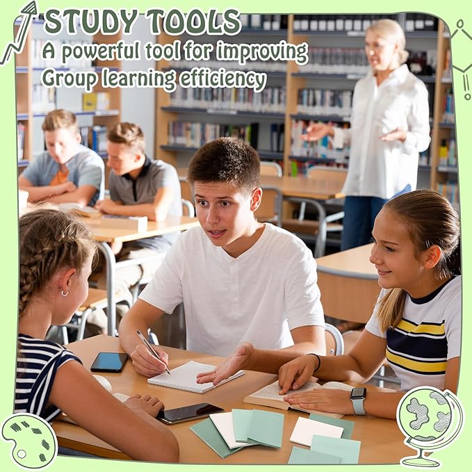 Fainne 8 Pack Sticky Notes Bulk Back to School Supplies Self Stick Note Pads Paper Memo for Office First Day of School Student Teacher Essentials (3 x 5 Inch,Morandi Color)