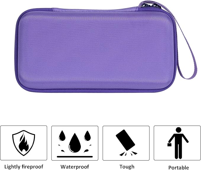 co2CREA Carrying Case for Texas Instruments TI-84 Plus CE Python Enhanced/TI-84/TI-Nspire CX II CAS/TI-Nspire CX II/TI-83 Plus/TI-89 Titanium/TI-85/TI-86 Color Graphing Calculator, Iris Purple Case
