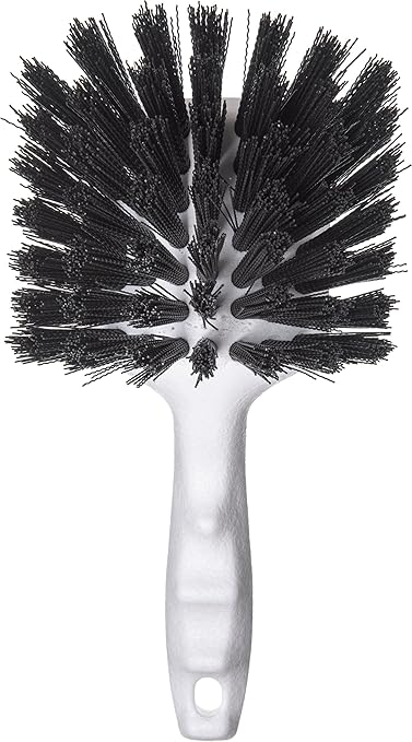 SPARTA Utility Scrub Brush with Polyester Bristles 8" x 3" - Black