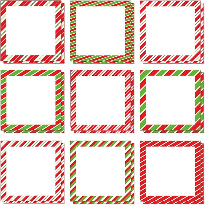 18 Pieces Christmas Sticky Note Christmas Candy Note Pads 900 Pieces of Christmas Notepad Self Adhesive Notebook Removable Memo Pads, 50 Sheets Each for Christmas School Office Home Presents
