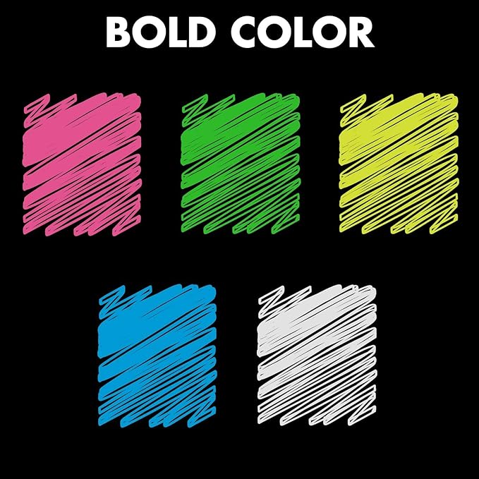 Quartet Glass Dry Erase Markers, Whiteboard Markers, Fine Tip, White and Neon Colors, 6 Pack (79558Q)