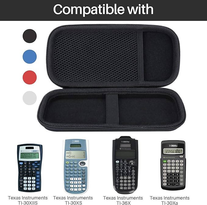 Hard Carry Case Compatible with Texas Instruments TI-30XIIS TI-30XS TI-30Xa TI-36X Pro Scientific Calculator (Blue Case Only)