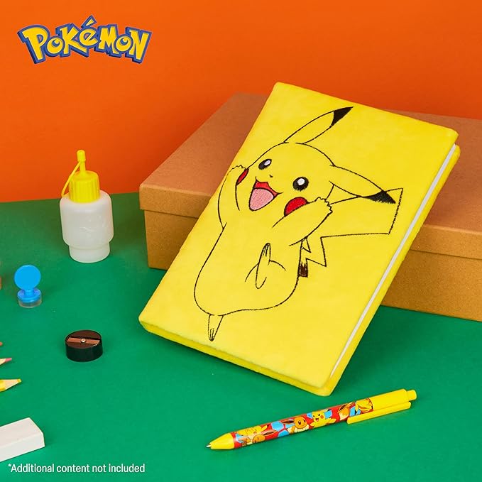 Pokemon Journal Set for Kids Teens Diary with Lock or Notebook with Pen Secret Diary School Supplies Pikachu Cute Stuff Gifts for Kids(Notebook/Ballpen Set)