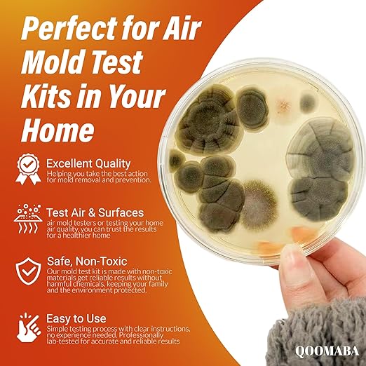 Mold Test Kit for Home Air Quality 30PCS - Mold Toxicity Test for HVAC, at Home Mold Test Kit, Mold Detector for Home Air Quality - Black Mold Testing Kit Air with Guide and Lab Support