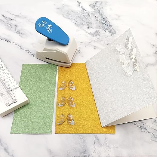 Craft Punch Shapes, Paper Cutter Hole Puncher for Kids, Paper Crafting, Scrapbooking, Card Making, DIY Confetti, Gift Tags, Memory Books (1, Random Color - Butterfly C, 1-3/4'')
