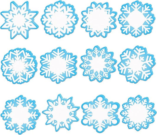Christmas Snowflake Sticky Notes, 240 Pages Snowflake Self Adhesive Memo Pad Christmas Snowflake Sticky Note Self Stick Notes Memo Pads for Home, School, Office -12 Designs