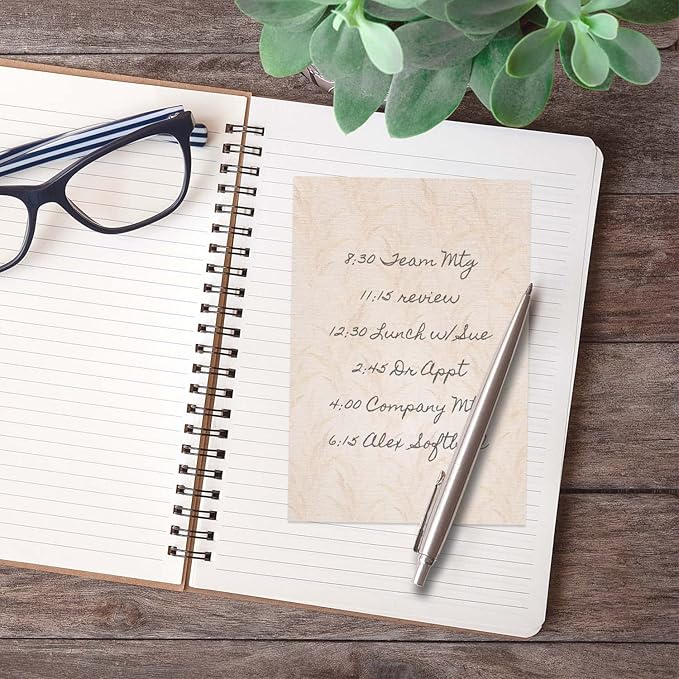 Pampas Grass Sticky Note Pads / 4" x 6" Repositionable Trendy Boho Sticky Notes / 50 Sheets Per Pad/Set of 5 Designs/Made in USA