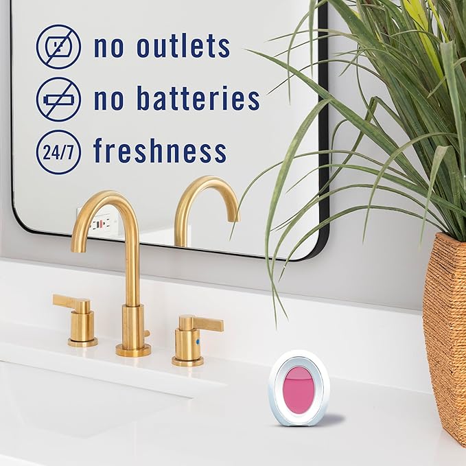 Febreze Bathroom Air Freshener, Odor-Fighting, Plug In Alternative, Air Fresheners for Home and Bathroom and Kitchen, Closet Air Fresheners, Baked Cinnamon Apples & Cranberry Crumble Scent, 4 Count