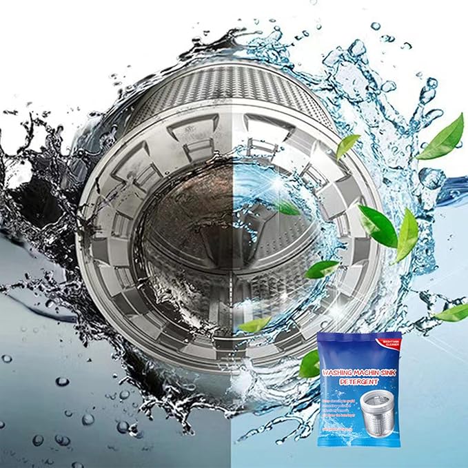 ATHNO Powerful Stain Remover Washer Tank Cleaner,Powder Washing Machine Cleaner,Top Load and Front Load Washers,Descaler for Drum,Tub & All Internal Parts (8PCS)