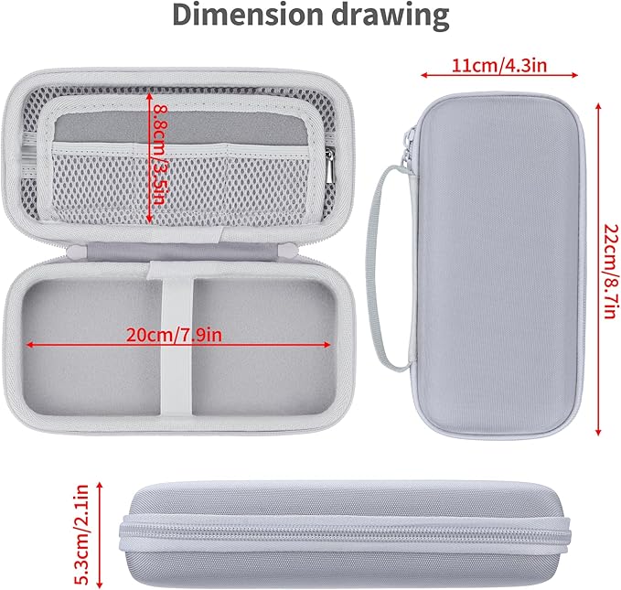 Storage Case Compatible with Texas Ti-84 Plus CE/TI-84 Plus/TI-Nspire CX II CAS/TI-Nspire CX II/TI-83 Plus/TI-89 Titanium/TI-85/TI-86 Calculator (White)