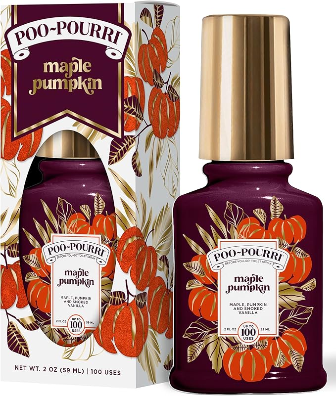 Poo-Pourri Before-You-Go Toilet Spray, Maple Pumpkin, 2 Fl Oz – Maple, Pumpkin and Smoked Vanilla