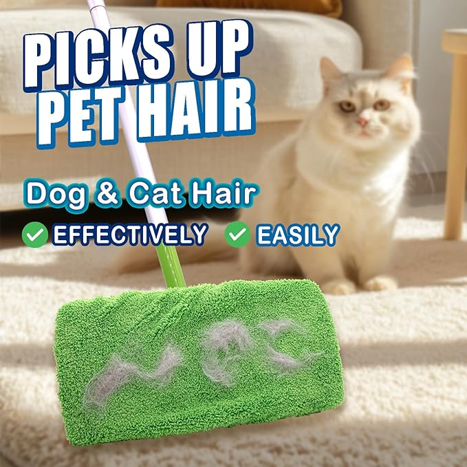 RuannoClean Reusable Mop Pads Compatible with Swiffer Sweeper Mop, Washable Wet Mop Pads Refills, Dry Sweeping Cloths, Microfiber Mops for Floor Cleaning -4 Pack