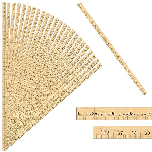 24pcs Meter Sticks 39in Stick Ruler Meter Sticks for Classroom Wood Rulers Bulk with Centimeters Rulers Bulk for Classroom Not Yard Sticks in Bulk Yardsticks Wood Yard Stick Ruler