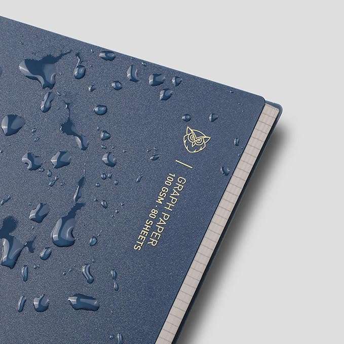 EMSHOI Graph Paper Spiral Notebook 7.48" x 10.15" - 2 Pack 320 Pages 100gsm Thick Grid Paper, B5 Graph Paper Notebook, Plastic Hardcover Journals for Writing Engineering Graphing Work School Supplies