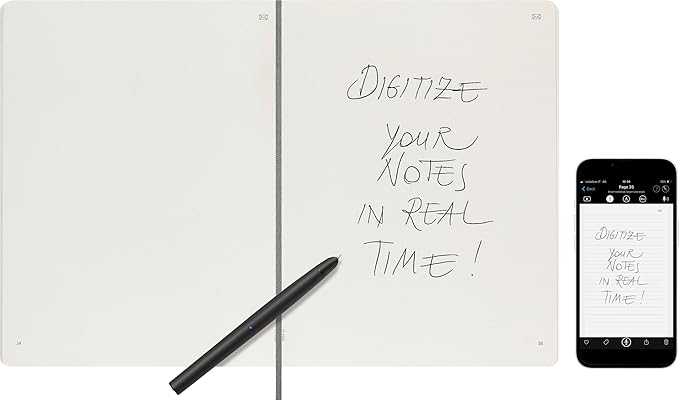 Moleskine Smart Notebook, Extra Large, Plain, Black, Soft Cover (7.5 x 10)