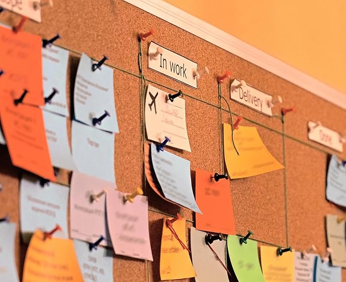 Bulletin Board Corkboard Cork Board Wall Notice Board 36 x 24 Inches Inches Photo Board Picture Board Pin Board Aluminium Frame Tabla de corcho