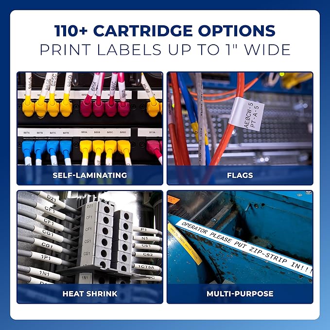 Brady M410 Handheld Portable Label Printer Kit with Safety and Facility ID Software, Carrying Case, Rechargeable Battery and Charger, Magnetic and Utility Holders, 11.5" H x 6" W x 3.5" H