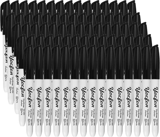 Dry Erase Markers 148 Pack, Bulk Black Whiteboard Markers With Fine Tip, Low Odor Dry Erase Markers for School Office Home
