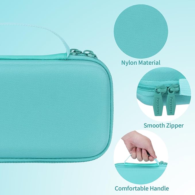 Storage Case Compatible with Texas Ti-84 Plus CE/TI-84 Plus/TI-Nspire CX II CAS/TI-Nspire CX II/TI-83 Plus/TI-89 Titanium/TI-85/TI-86 Calculator (Mint Green)