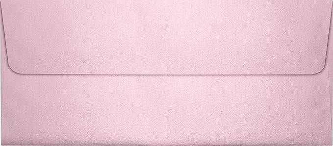 LUXPaper #10 Business Envelopes | Peel & Press | 4 1/8" x 9 1/2" | Rose Quartz Metallic | 80lb. Text | 50 Qty