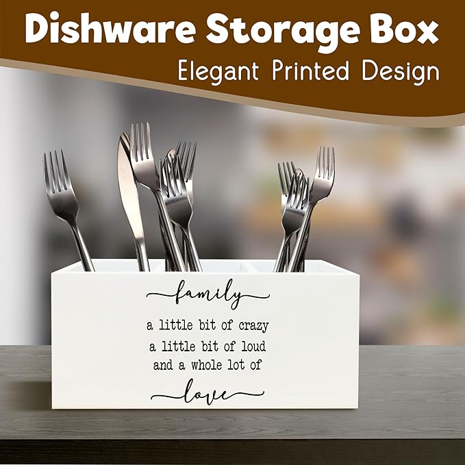 Family Signs Wooden Pen Holder for Home Decor Farmhouse Desk Shelf Decorations for Shelf Decorations, Family a Little Bit of Crazy Rustic Desk Decor for Home Office Table Pencil Holder