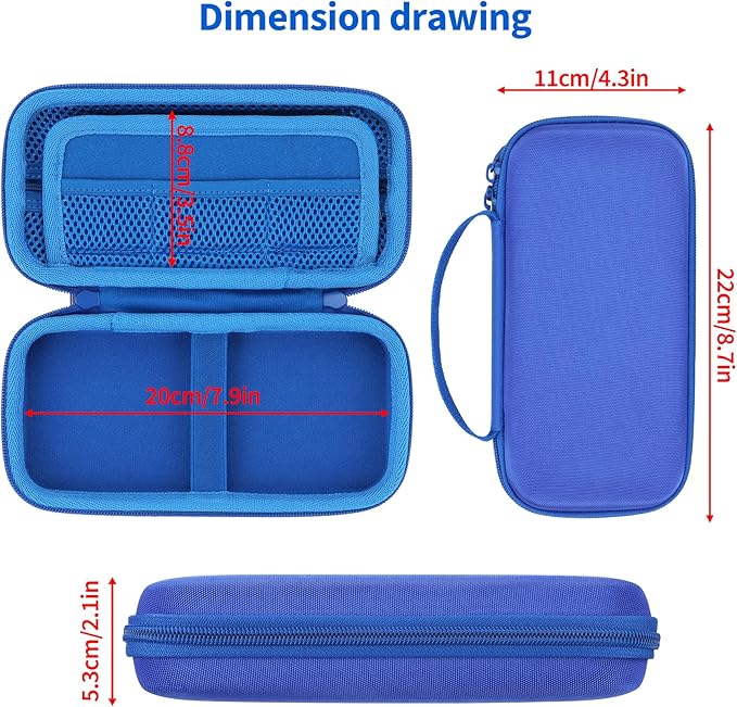 Storage Case Compatible with Texas Ti-84 Plus CE/TI-84 Plus/TI-Nspire CX II CAS/TI-Nspire CX II/TI-83 Plus/TI-89 Titanium/TI-85/TI-86 Calculator (Sky Blue)