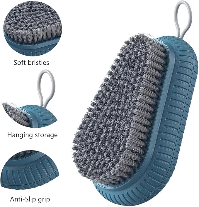 3pcs Carpet Cleaning Brush,Laundry Brush for Stains on Clothes, Scrub Brushes for Cleaning,Laundry Scrub Brushes for Clean Carpet,Clothes,Shoes,Tile etc (3, Orange+Blue+Grey)