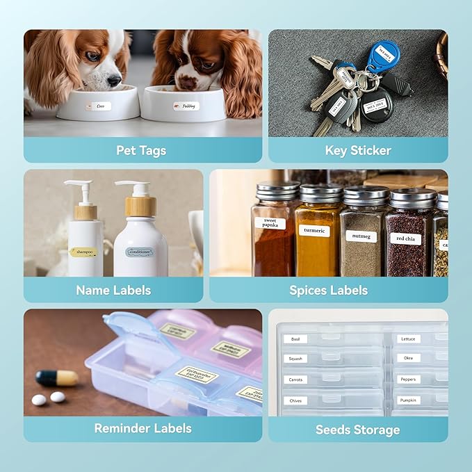 NIIMBOT Label Maker Machine D11 Label Printer Portable Wireless Connection Multiple Templates Available for Phone Easy to Use Office Home Organization USB Rechargeable