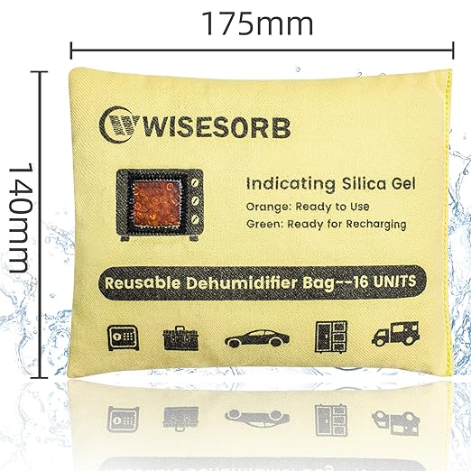 500G 2 Pack Rechargeable Silica Gel Desiccant Packets, Color Indicating Desiccant Packs for Storage, Moisture Absorbers for Cars, Storage Bins, Safe, 3D Filaments, Emoisture, Suitcase