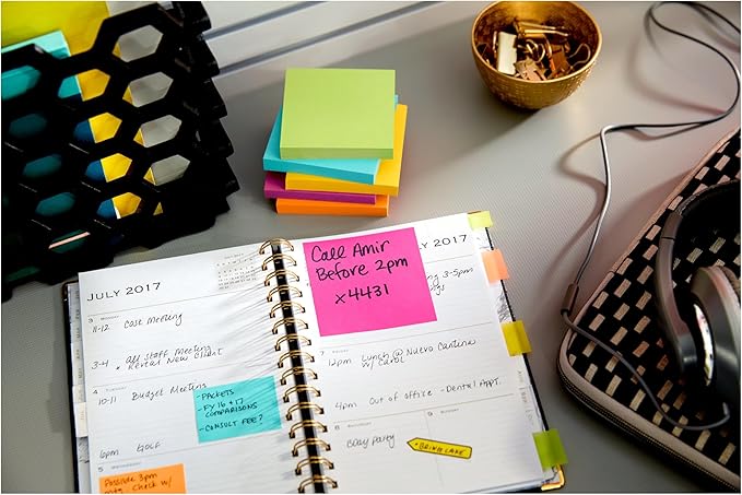 Post-it Mini Notes, 1 3/8 x 1 7/8 in, 24 Pads, America's #1 Favorite Sticky Notes, Poptimistic Post-it Notes, Aqua Blue, Vital Orange, Neon Green, Guava Pink