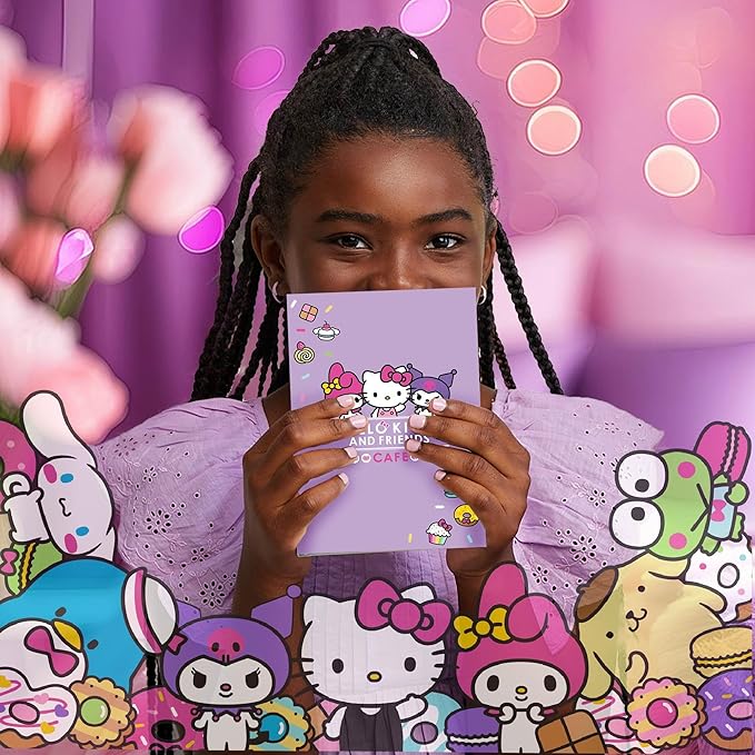 Hello Kitty 22-Piece Kawaii Stationery Set, Cute School Supplies, Sanrio Accessories, Includes Notebook, Squishy Stickers, Sanrio Pens, Travel-Friendly, Easy Storage, Collectible, Unisex, Ages 4+