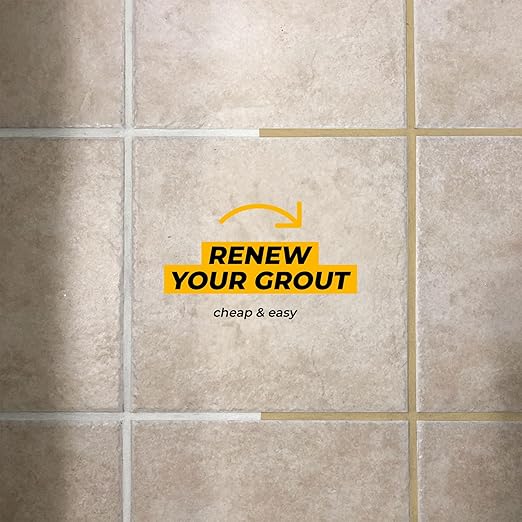 PentaUSA Grout Repair Kit with Removal Tool, Premix Grout Bundle Set, Sponge and Cleaner (8.8 Oz - 250gr) (Beige)