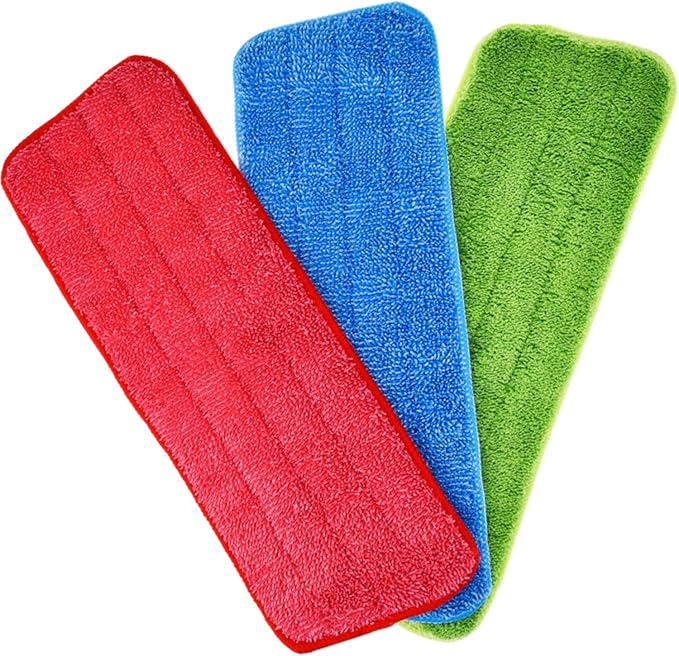 Shappy 3 Pack Reveal Mop Pads Head Replacement Spray Pads Microfiber Cleaning Pads for Wet Dry Mops Flat Replacement Heads for Floor Cleaning 16.5 x 5.5 Inch