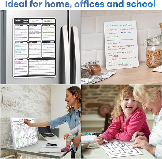 maxtek 24 Count Dry Erase Markers Ultra Fine Tip, 12 Colors, Low Odor, 0.7mm Fine Point Dry Erase Markers for Planning Whiteboard, Calendar Boards